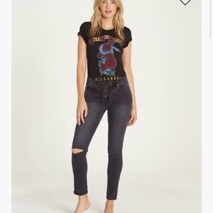 NWT Billabong Side by Side Skinny Jean Size 26
